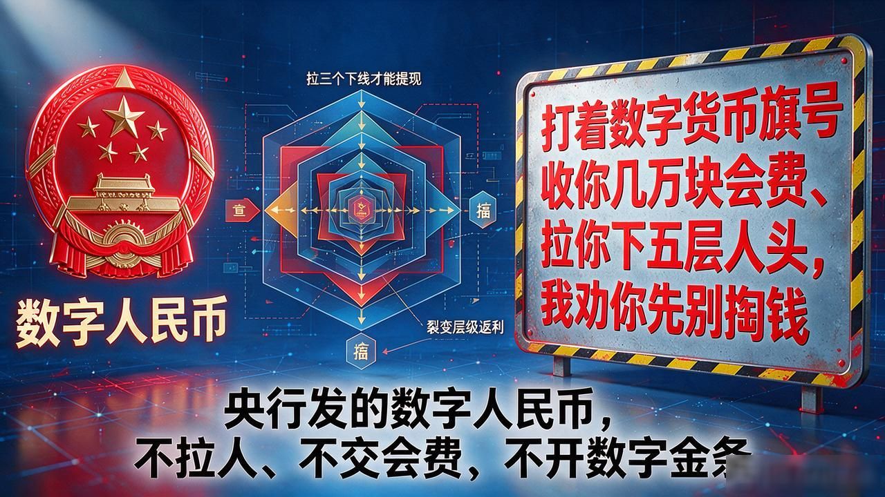 数字货币拉人头骗局识别_打着数字货币旗号_数字人民币正规渠道与虚假平台区别