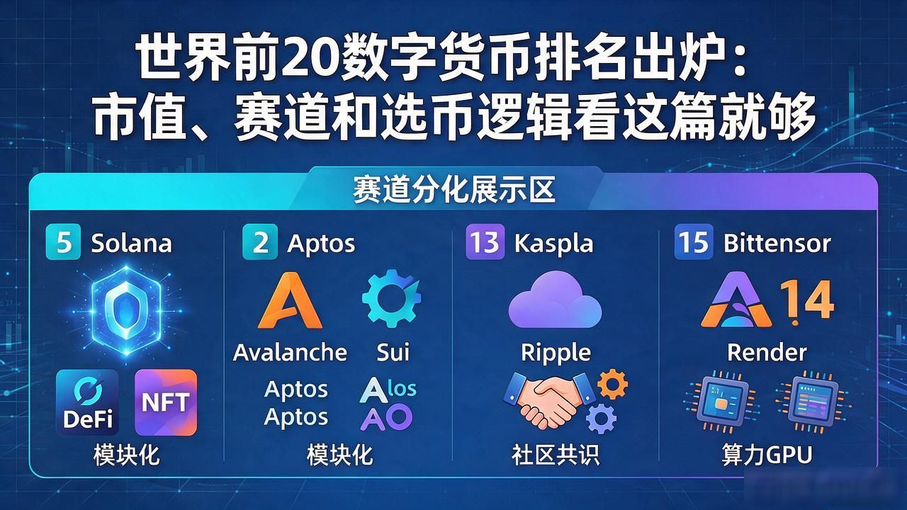 智能合约公链AI代币RWA赛道分析_2026年数字货币前20强排名变化_世界前20数字货币