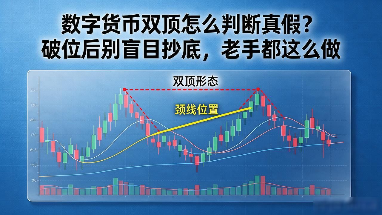 颈线破位确认_双顶形态识别_数字货币双顶