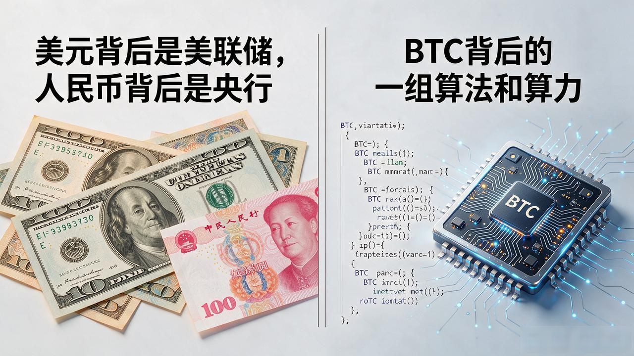 btc是数字货币嘛_BTC是什么数字货币去中心化技术逻辑_比特币与法币区别信用背书算法算力