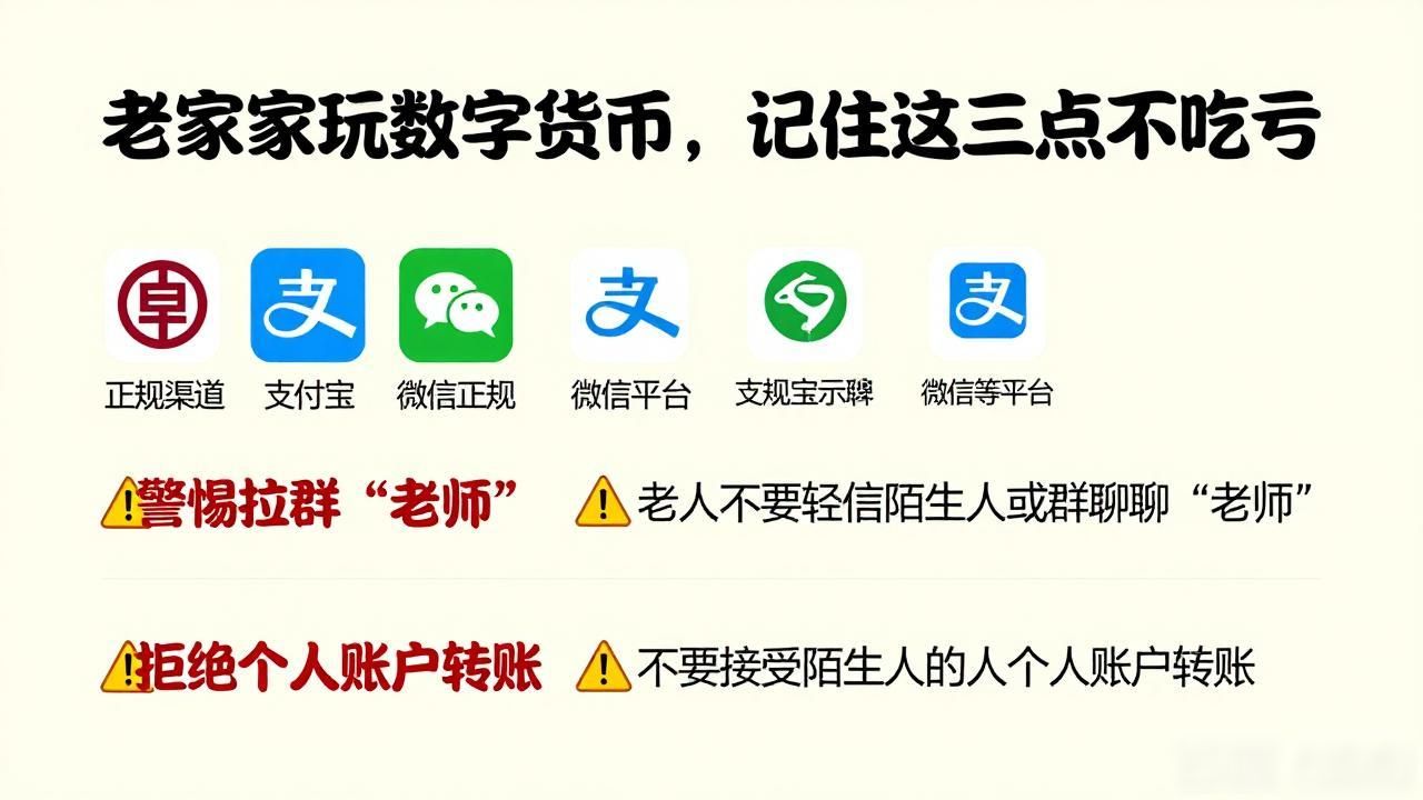 数字货币投资风险与注意事项_老年人如何安全投资数字货币_老人家搞数字货币